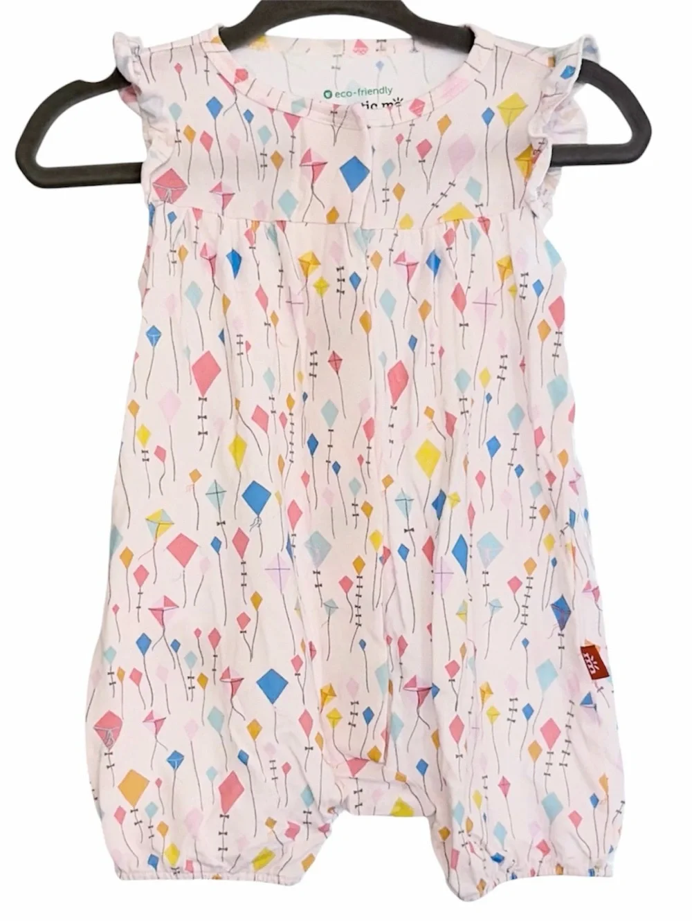 Magnetic Me Sky’s The Limit Modal Romper, Kite Bubble TENCEL Soft Colorful Baby